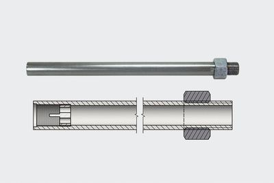 Injection pipe with valve opener Ø 13 x 500 mm